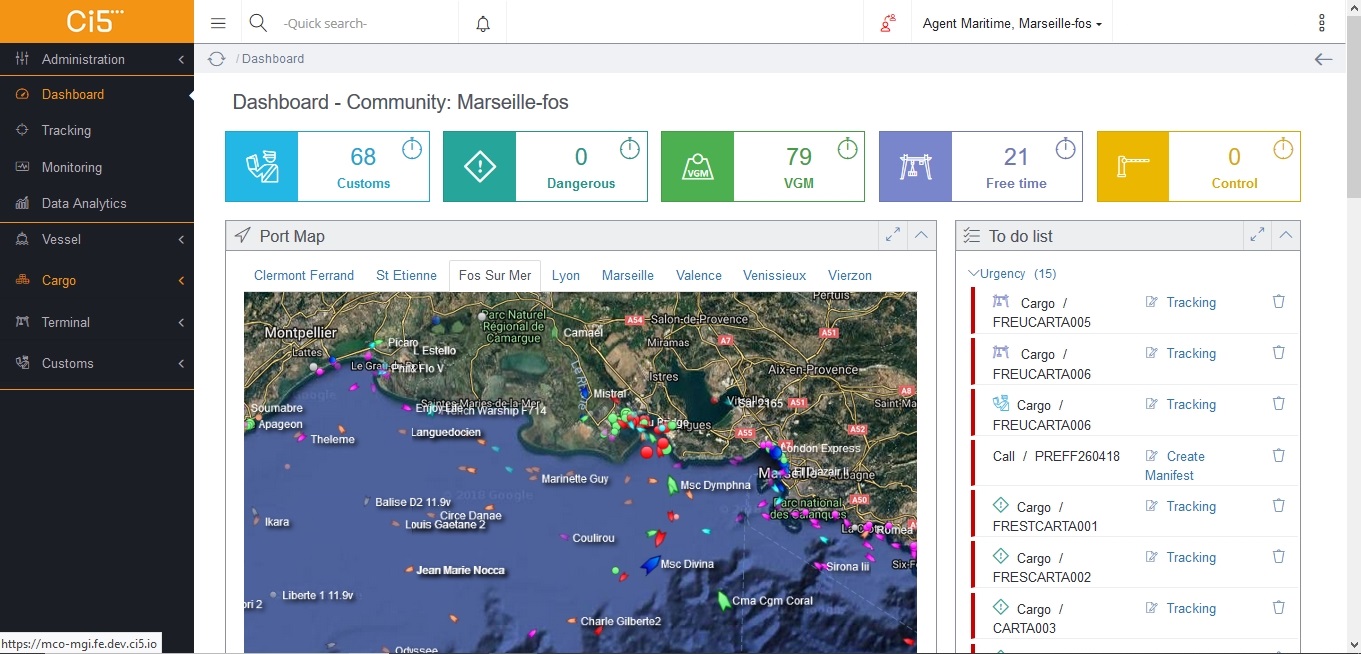 screenshot dashboard MGI