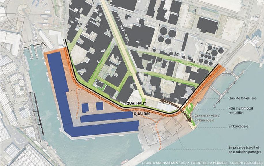 Étude d’aménagement de la Pointe de la Perrière, Lorient – Projet en cours