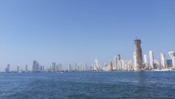 view from the sea of Cartagena, Colombia