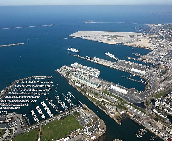 photo aérienne du port de Cherbourg ©Alexis Morin