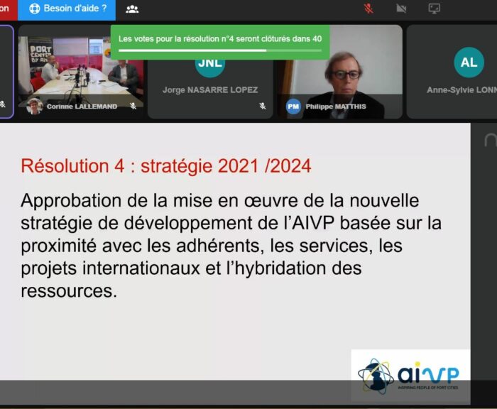 capture d'écran de l'AG virtuelle AIVP