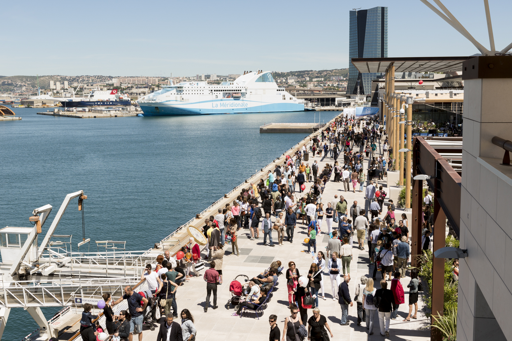 Inauguration des Terrasses du port le 25 Mai 2014 à Marseille, France
