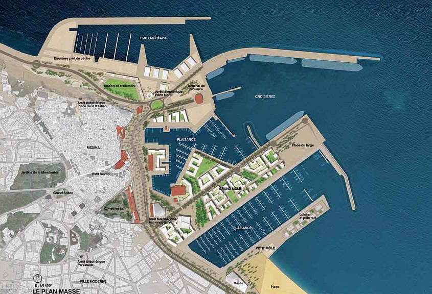 Tanger Projet Ville Port, Plan masse