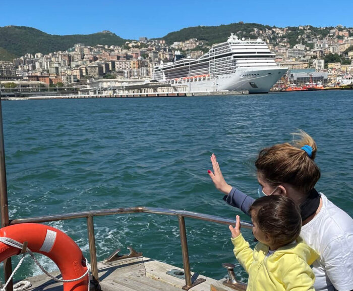 Child in the Port of Genoa