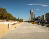 A new canalside promenade and park gradually take shape in Brussels