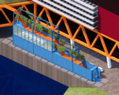 Des escaliers en conteneurs pour vitaliser un quai en chantier à Rotterdam